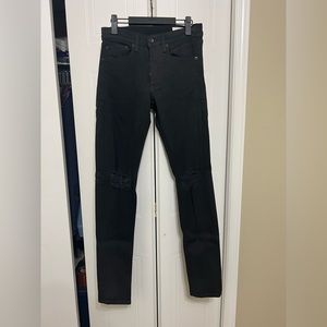 Black Distressed Rag & Bone Jeans, size 29 fit 1